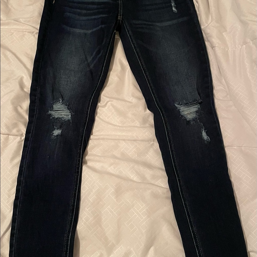 Dark blue denim jeans